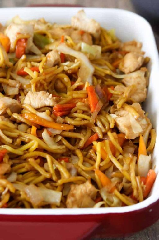 Filipino Pancit Canton with Chicken