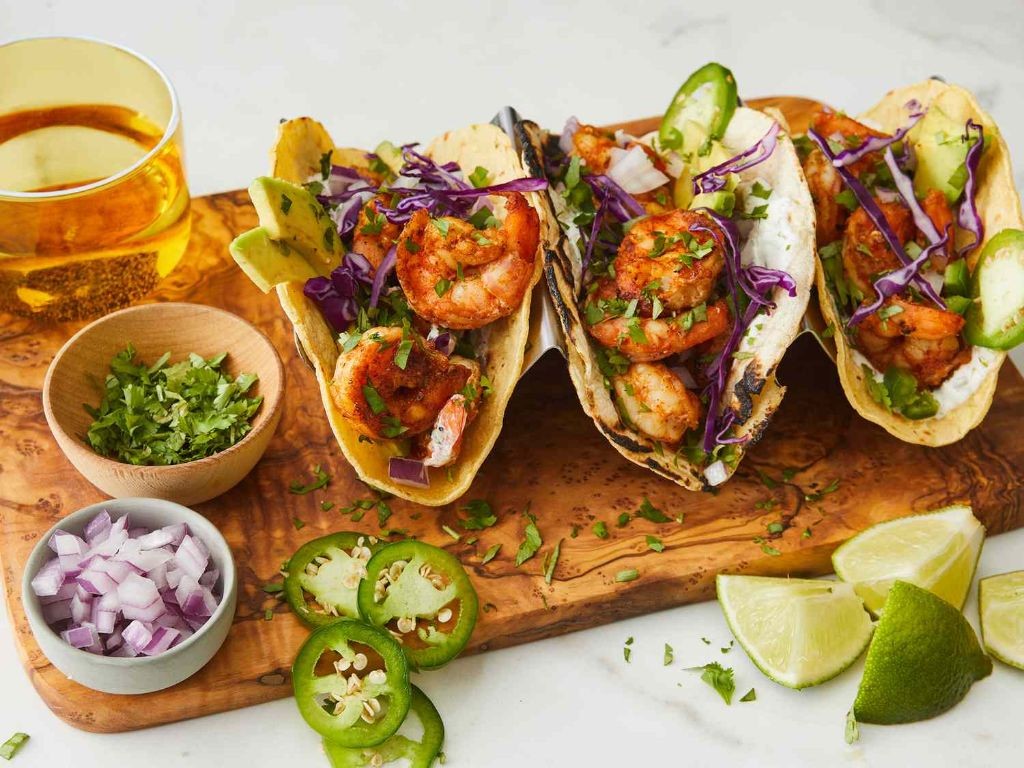 Flavorful Griddle Shrimp Tacos with Lime Crema