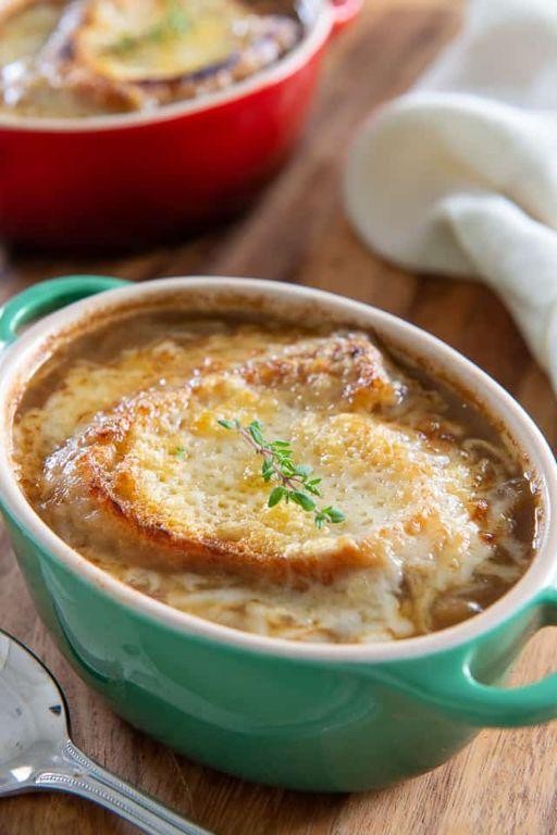 French Onion Soup with Beef Broth and Sherry