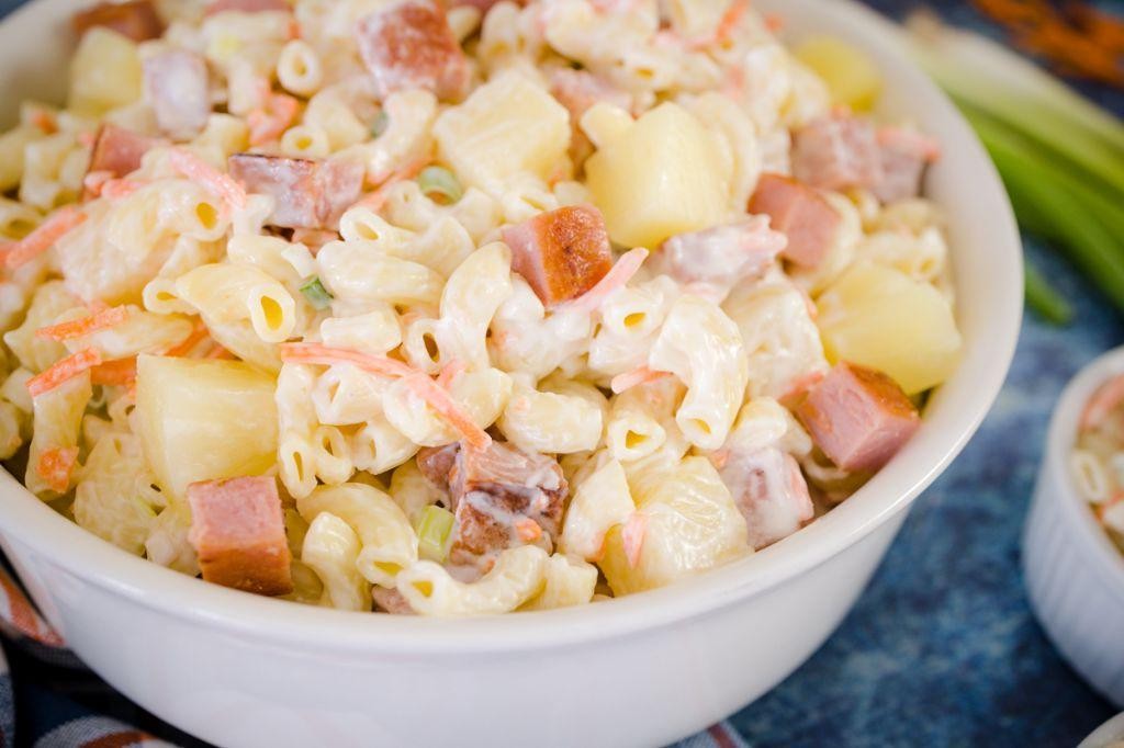 Fried Spam and Macaroni Salad