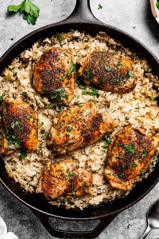 Garlic Butter Chicken and Rice Bowl