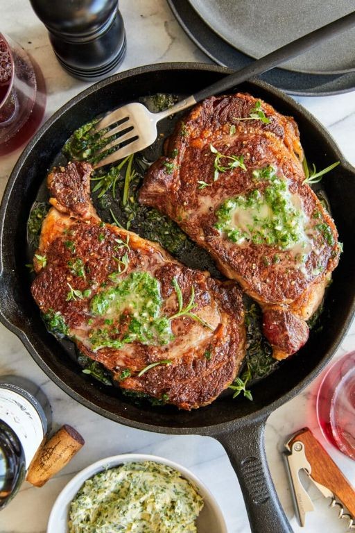 Garlic Butter Herb Crusted Steak