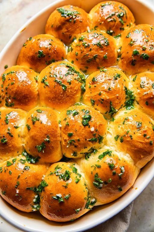 Garlic Butter Herb Rolls Fresh from the Oven