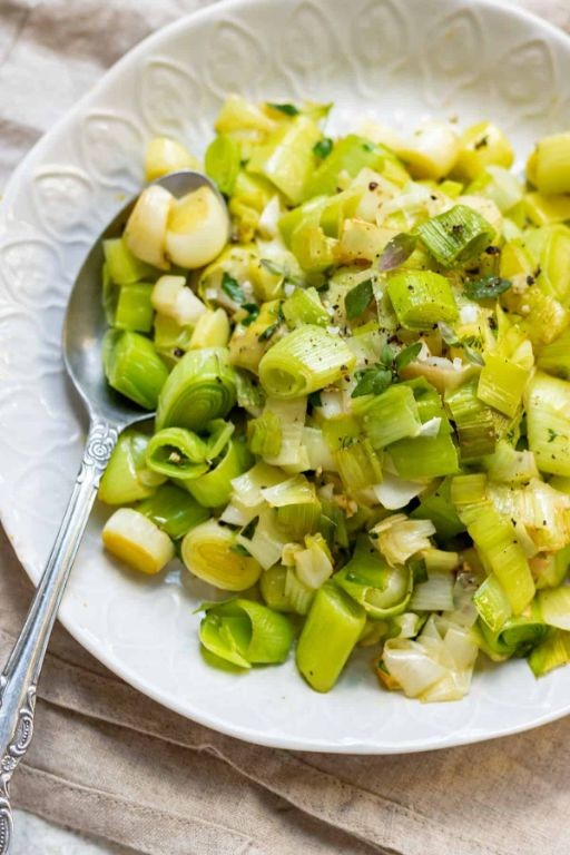 Garlic Butter Sautéed Leeks