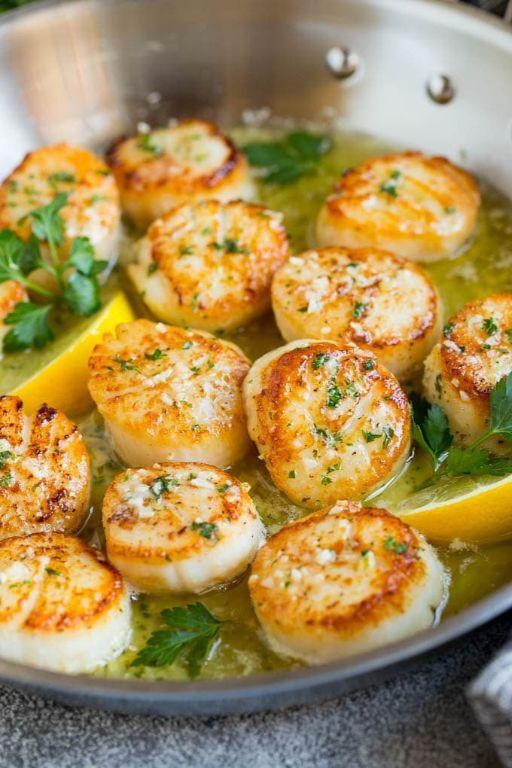 Garlic Butter Seared Scallops