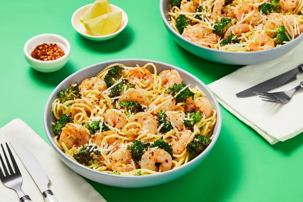Garlic Butter Shrimp Scampi with Broccoli