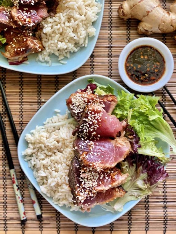 Garlic Ginger Sesame Tuna Steak