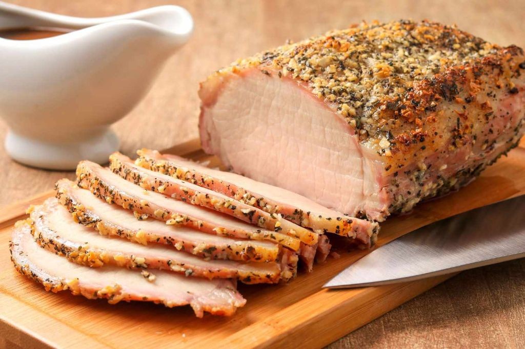Garlic Herb Crusted Pork Sirloin Roast