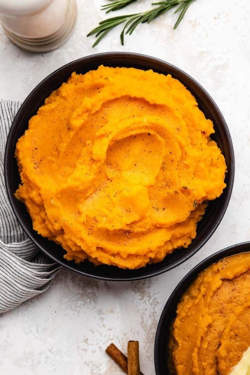 Garlic Herb Instant Pot Mashed Sweet Potatoes