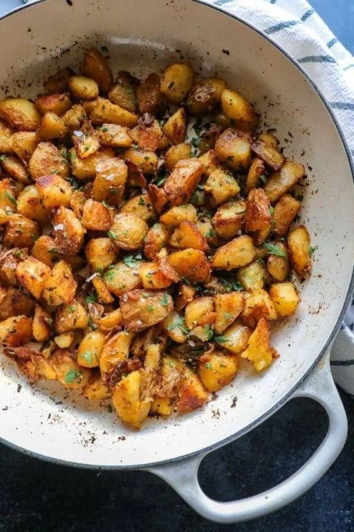Garlic Herb Roasted Breakfast Potatoes