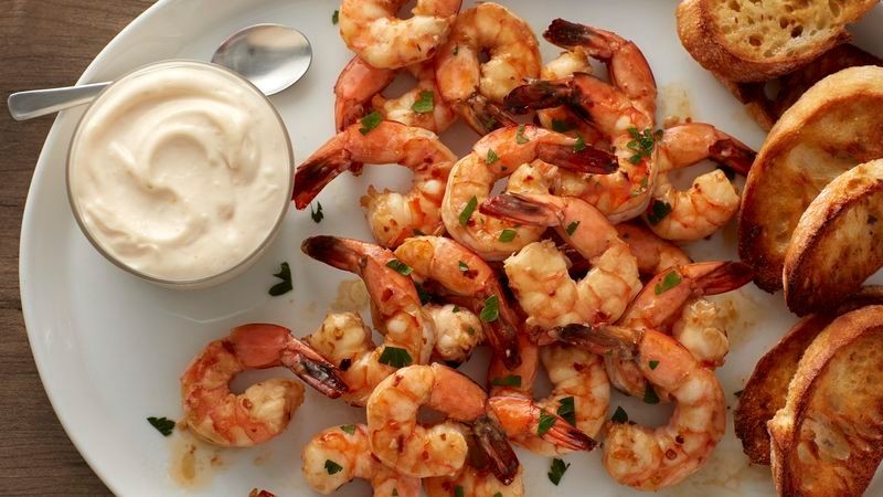 Garlic Parmesan Batter Shrimp with Lemon Aioli