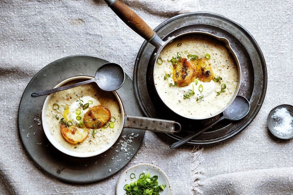 Garlic Parmesan Potato Soup