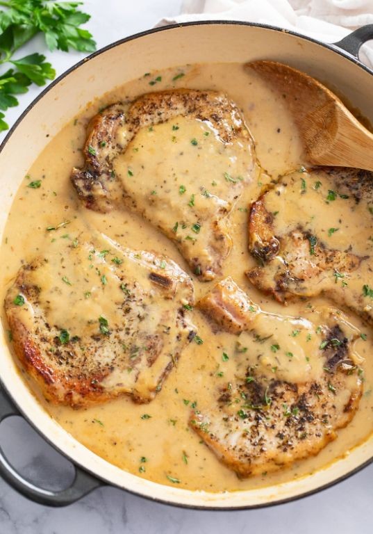 Garlic Parmesan Slow Cooker Pork Chops