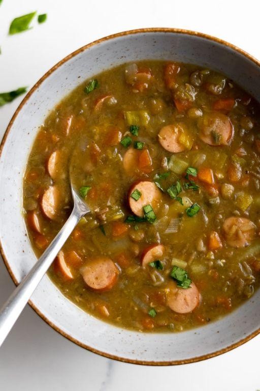 German Lentil Soup with Sausage