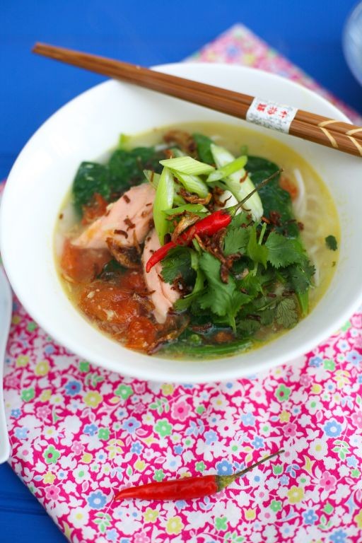 Ginger and Lemongrass Salmon Soup