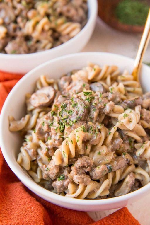 Gluten-Free Ground Beef Stroganoff