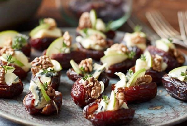 Gorgonzola and Pear Stuffed Dates
