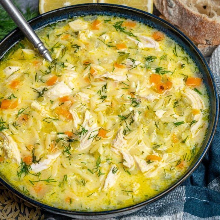Greek Avgolemono Chicken Soup