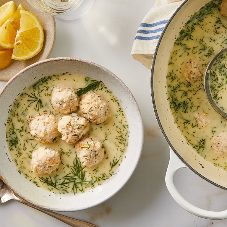 Greek Avgolemono Wedding Soup