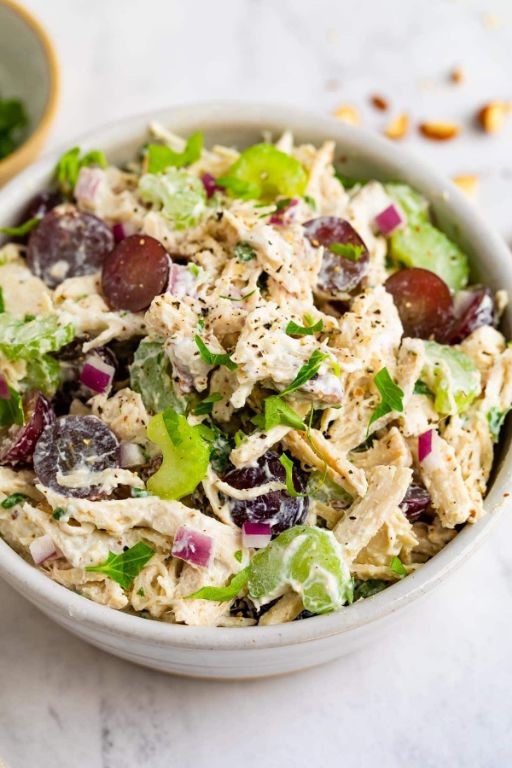 Greek Yogurt Chicken Salad with Almonds