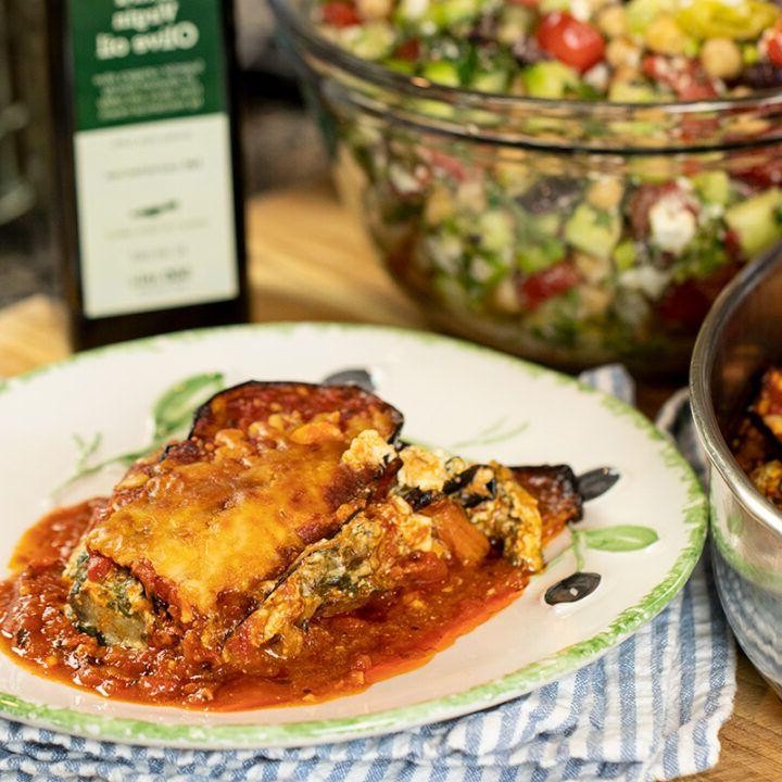 Greek-Style Eggplant Lasagna with Feta and Olives