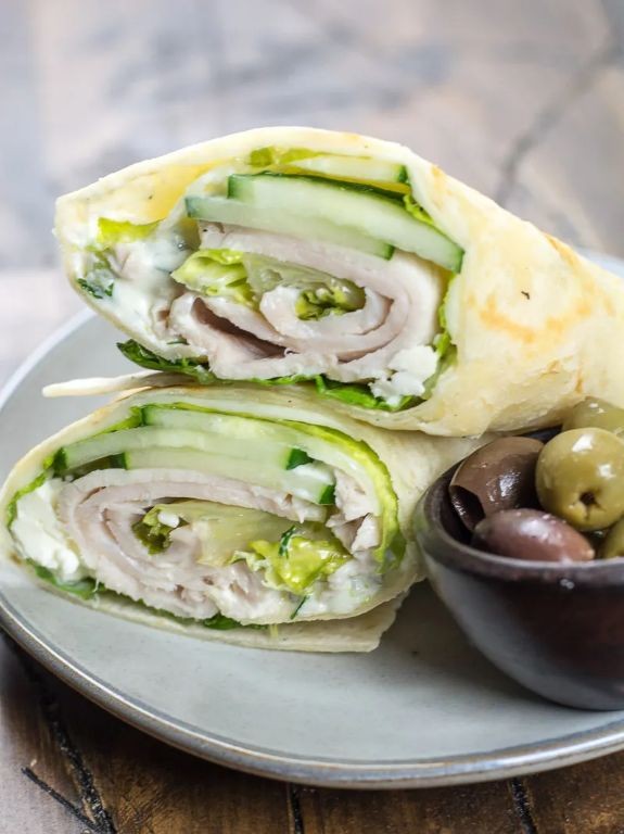 Greek-Style Turkey Wrap with Tzatziki