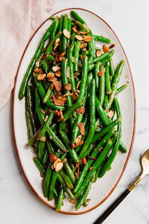 Green Beans with Bacon and Toasted Almonds