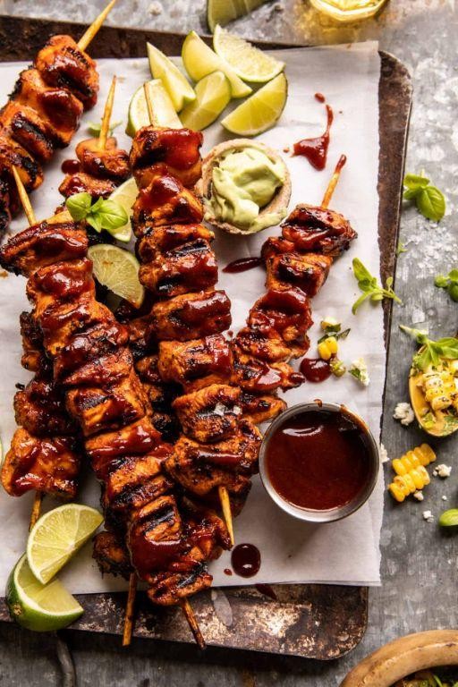 Grilled BBQ Chicken Skewers