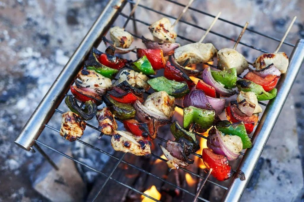 Grilled Campfire Chicken Kabobs