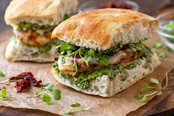 Grilled Chicken Parmesan Sub with Pesto