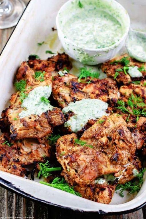 Grilled Chicken with Herbed Yogurt Sauce