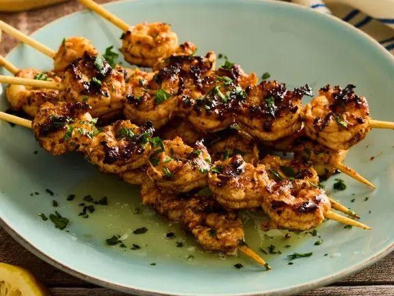 Grilled Lemon Herb Shrimp Skewers
