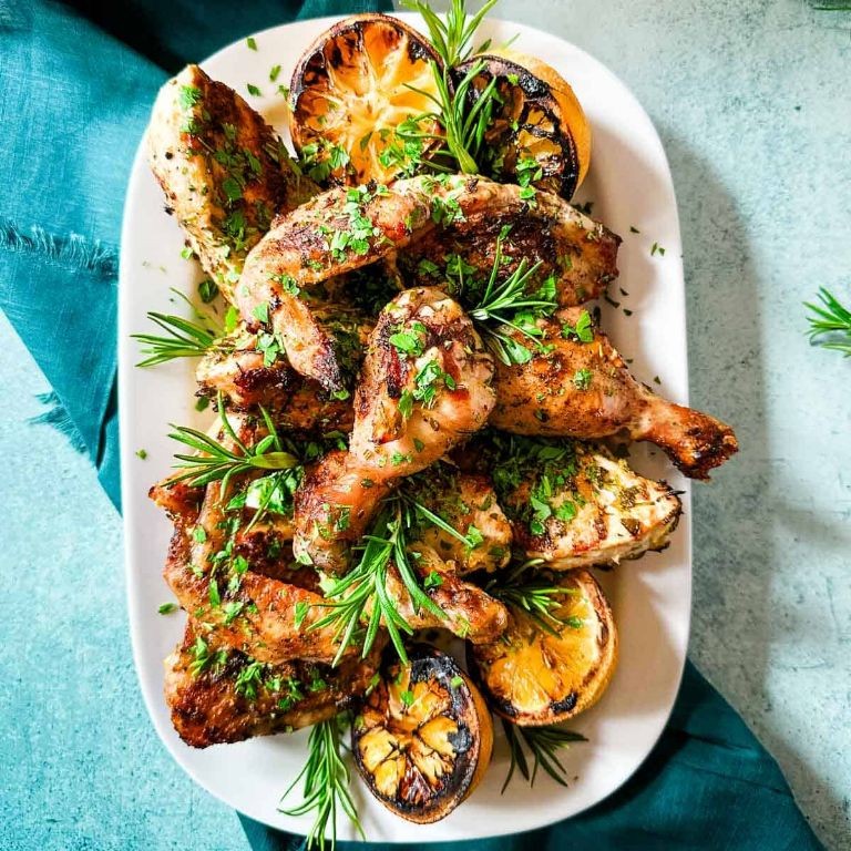 Grilled Organic Chicken with Rosemary and Lemon