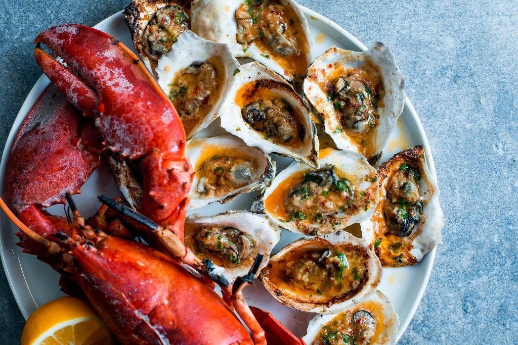 Grilled Oysters with Chili Lime Butter