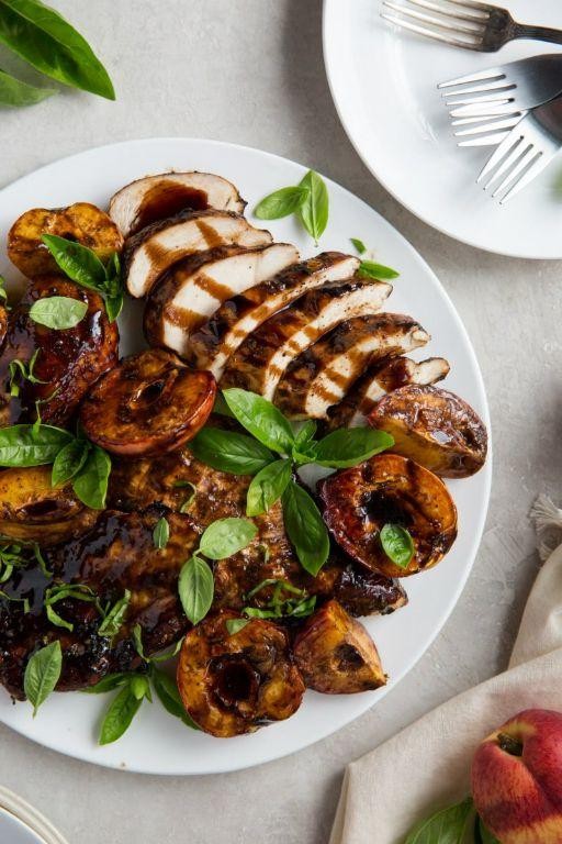 Grilled Peach and Balsamic Chicken
