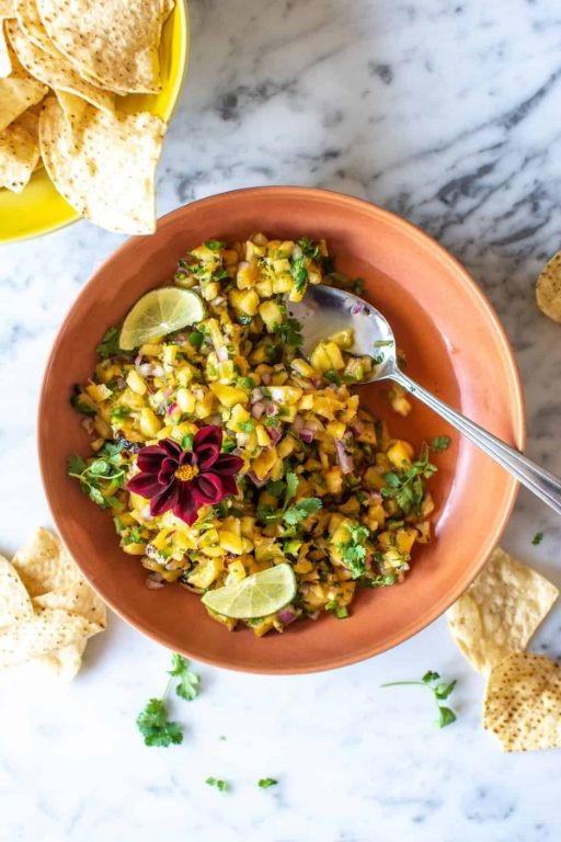 Grilled Pineapple Salsa Verde