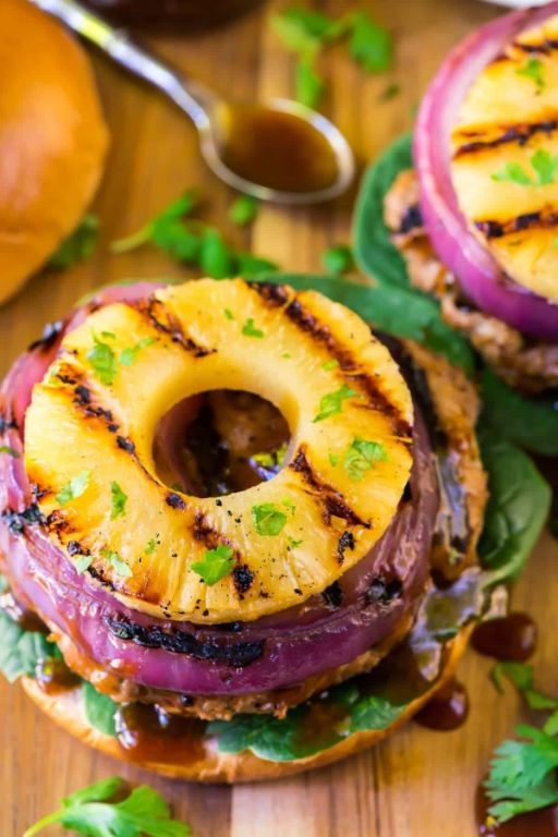 Grilled Pineapple Teriyaki Burgers