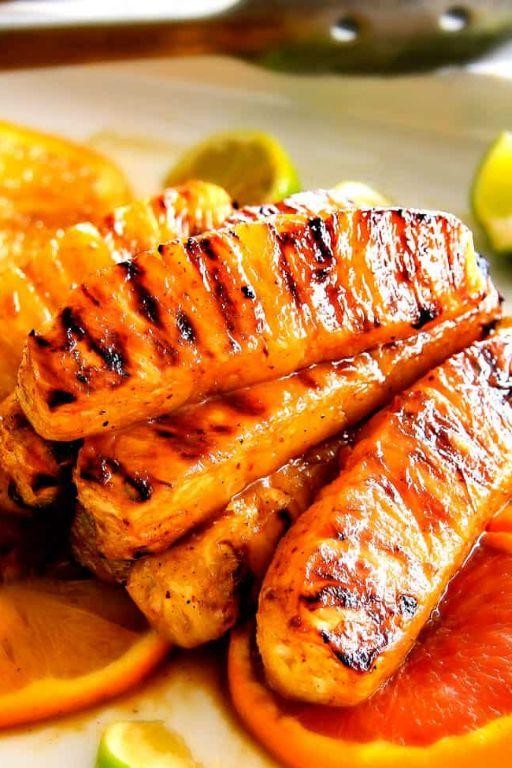 Grilled Pineapple with Caramelized Barbecue Drizzle