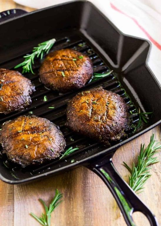 Grilled Portobello Mushroom Caps