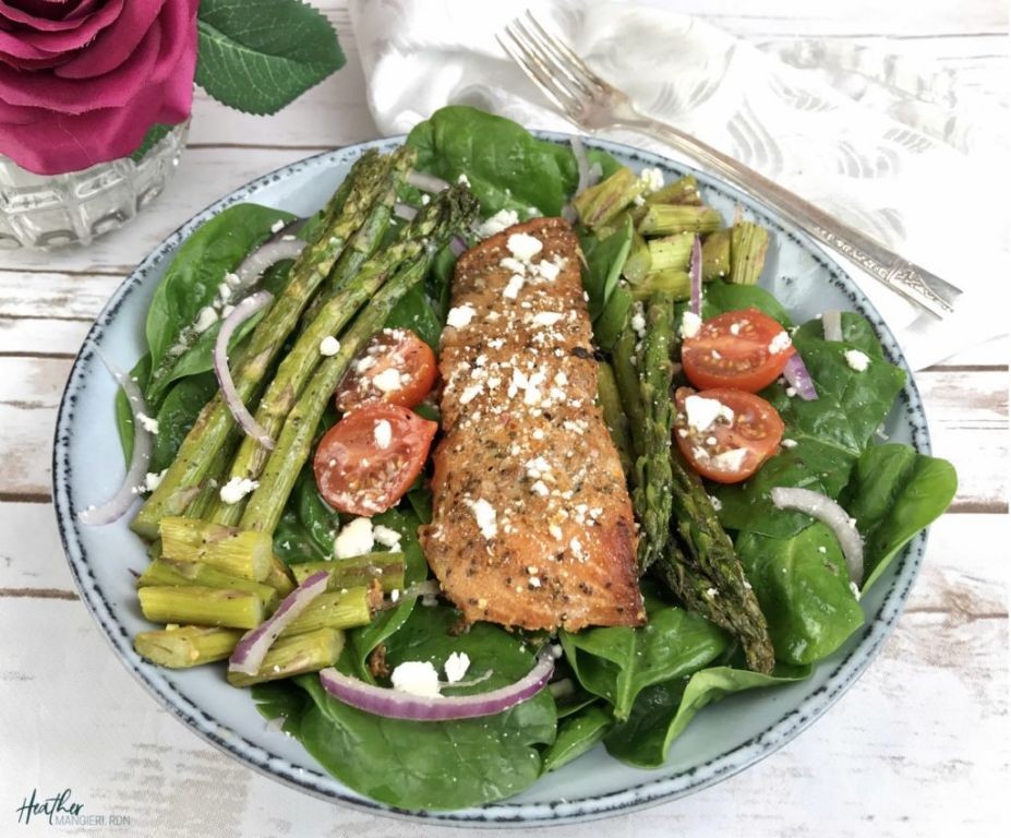 Grilled Salmon and Asparagus Protein Salad