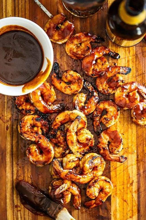 Grilled Shrimp with Sweet and Tangy Barbecue Sauce