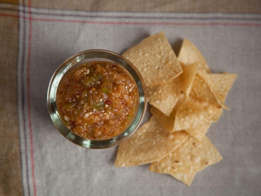Grilled Tomatillo and Pineapple Salsa