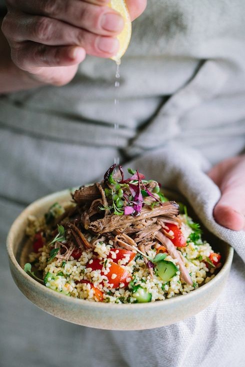 Grilled lamb and tabbouleh bowl