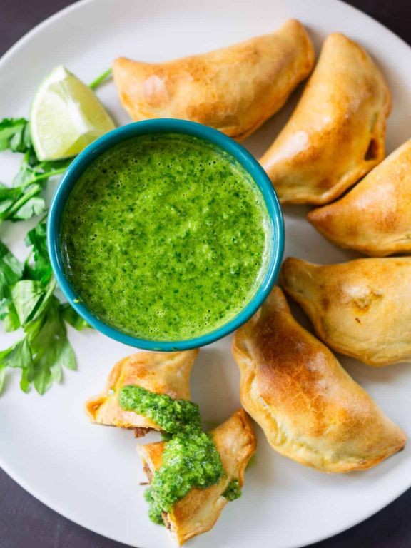 Ground Brisket Empanadas with Chimichurri