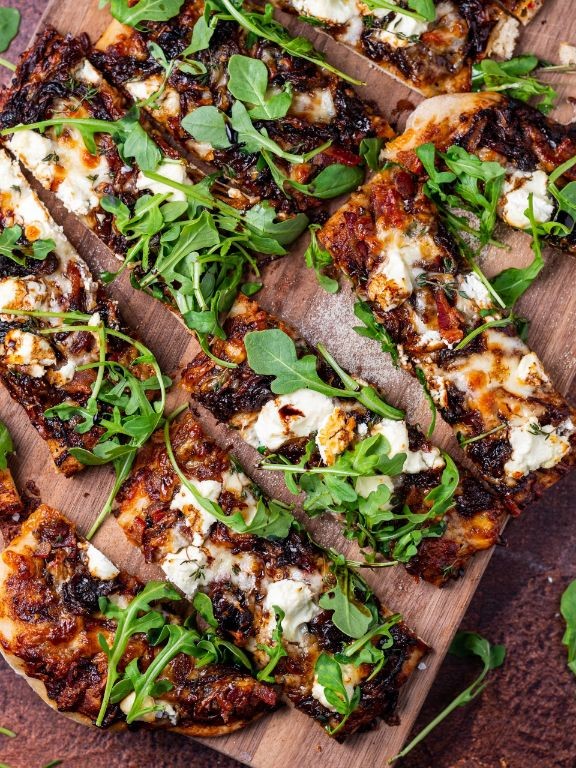 Ground Brisket and Caramelized Onion Flatbread