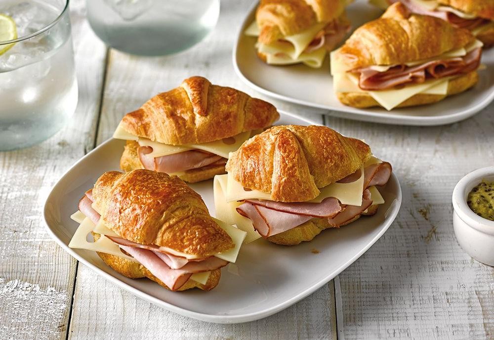 Ham and Swiss Croissant Sandwich