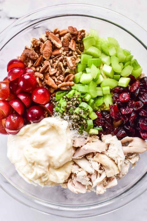 Harvest Chicken Salad with Grapes and Cranberries