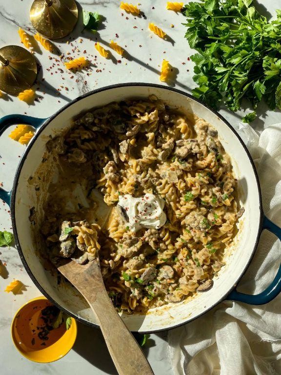 Healthy Ground Turkey Stroganoff Alternative