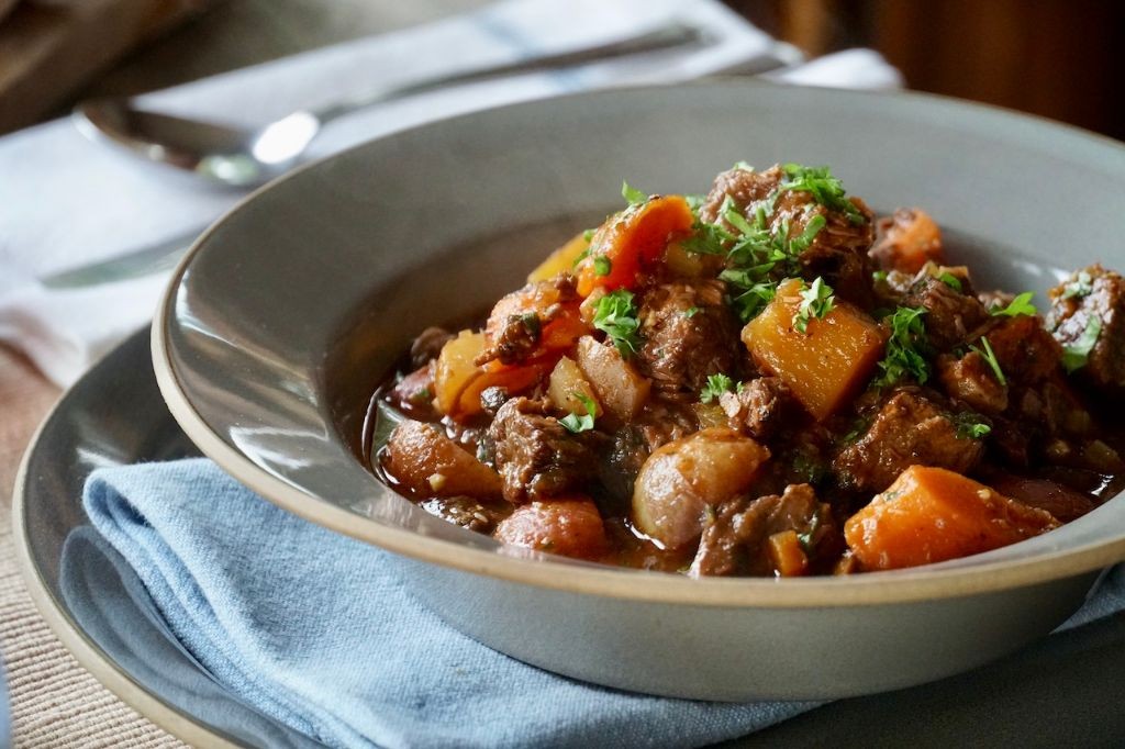 Hearty Beef Stew with Mirepoix Base