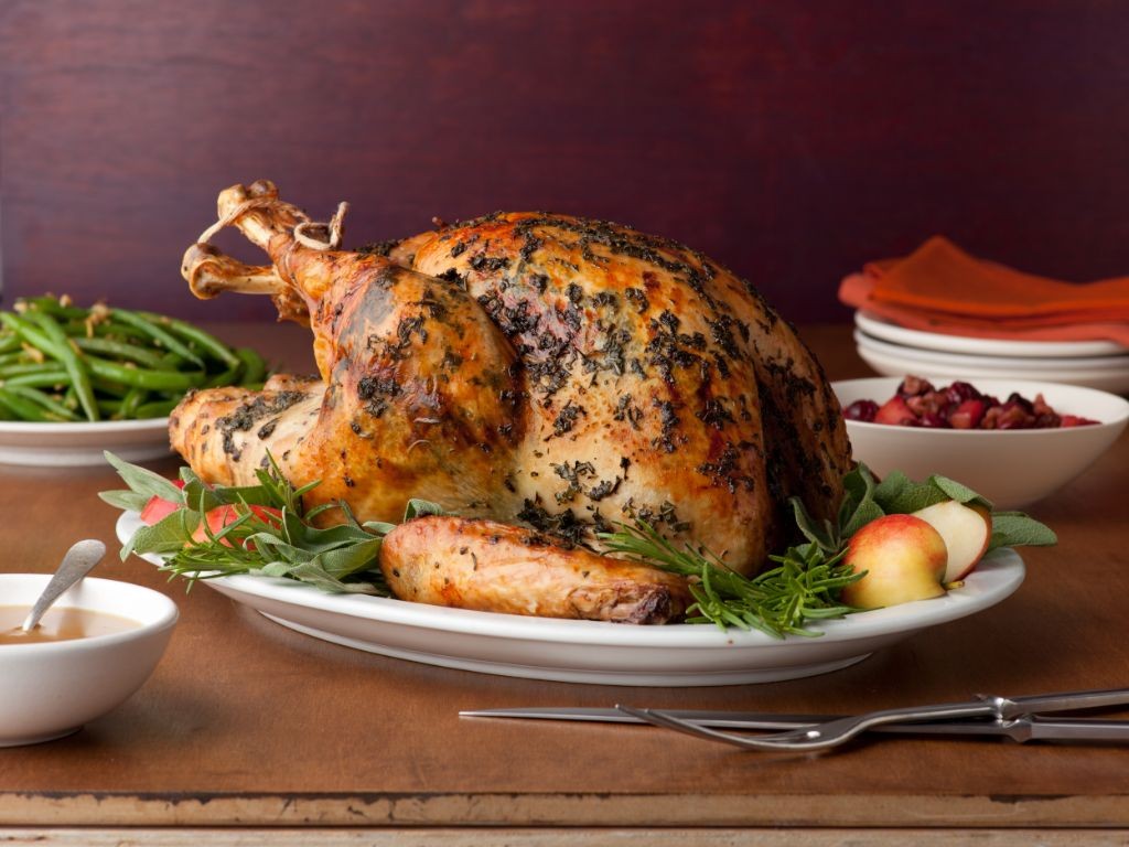 Herb Crusted Roast Turkey with Gravy